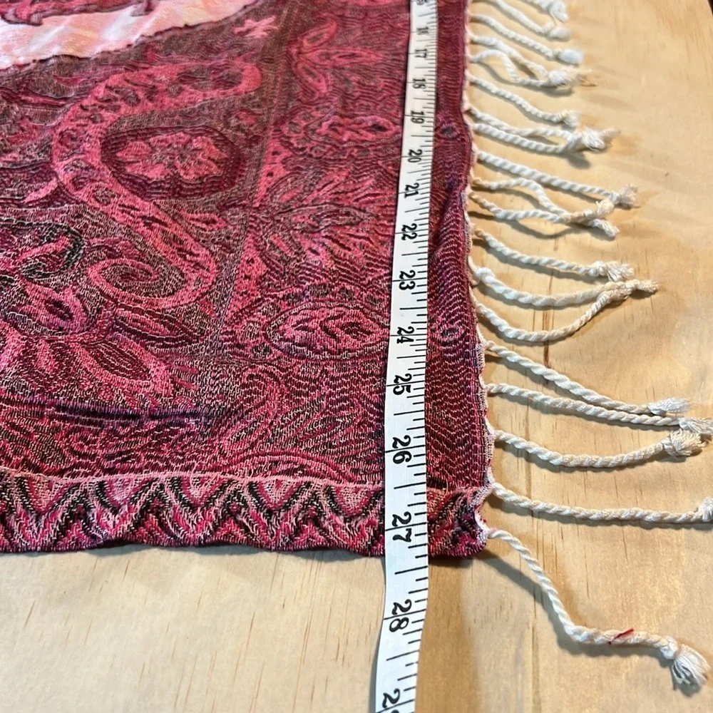 Pink and Purple Paisley Scarf